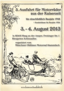 3. Ausfahrt für Motorräder aus der Kaiserzeit